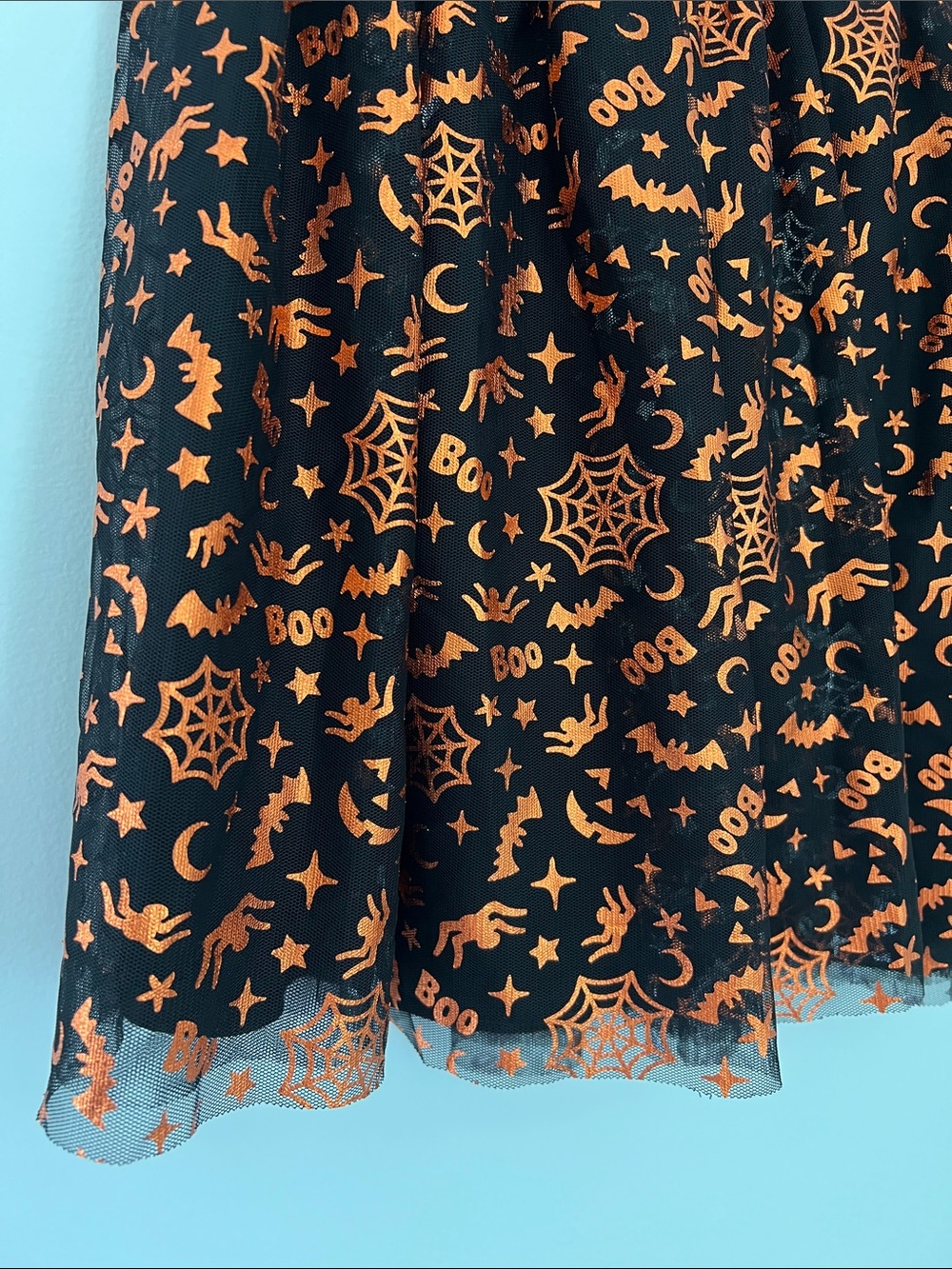 wonder nation | Black Tulle Skirt with Orange Halloween Print NWOTSize L (10-12) - Picture 6 of 14